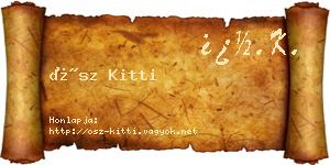 Ősz Kitti névjegykártya